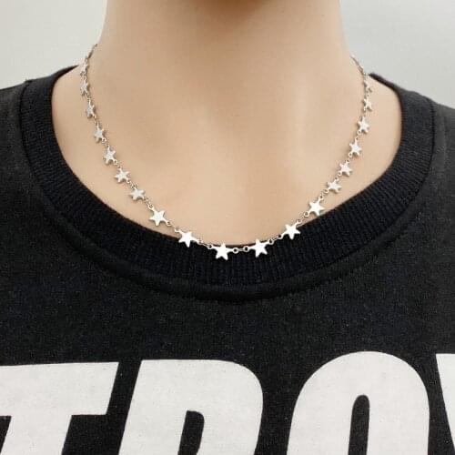 Stainless Steel Necklace Cross Chain Titanium Steel Necklace Jewelry Fashion Simple Clavicle Chain