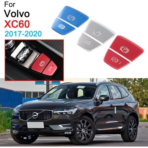 P Electronic Handbrake Buttons Aluminum Alloy Decoration Sticker Trim Cover for Volvo XC60 XC90 S90 Accessories 2017 2018 2019