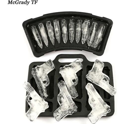Gun Bullet Shape Silicone Ice Tool Ice Cube Mold Ice Tray Fruit Ice Cream Maker Bar Drinking Accessories Bar Tools