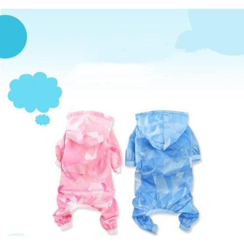 Pet Dog Polyester Waterproof Sun Protection Rain Coat Cool Summer Clothes For Small Dogs DC768