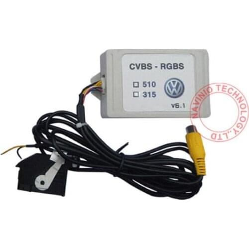 RGB RNS315 RNS 510 RCD 510 box CVBS to RGB and AV to RGB Converter Adapter For VW Passat CC Tiguan OEM flip Rear View Camera