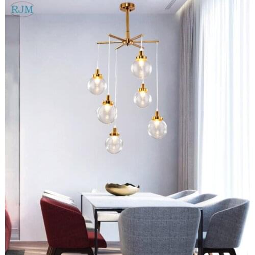 Nordic Post-Modern Art Personality Simple Creative Glass Pendant Lights for Bar Restaurant Living Room Bedroom Study Lighting