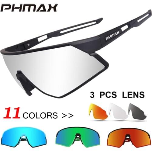 PHMAX Outdoor Sports Road Bicycle Glasses Ultralight Polarized Cycling Sun Glasses Men&Women MTB Bike Sunglasses Goggles Eyewear