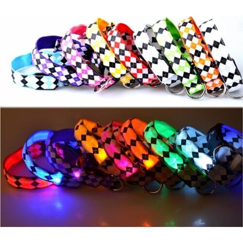 LED Dog Collar Glow Nylon for Dogs Puppy Cats Pet Large Adjustable Night Luminous Collar Pet Supplies Pet Shop Dog Acessories