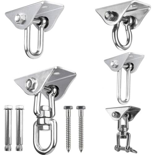 DWZ Stainless Steel Rotating Load-bearing Hook Hammock Fixed Plate, Boxing Sandbag Hanging Chair Fixed Buckle Swing Accessories