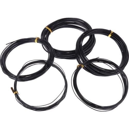 Total 5m (Black Gold Sliver Green) Bonsai Wires Anodized Aluminum Bonsai Training Wire 5 Sizes (1.0 Mm,1.5 Mm,2.0 Mm 2.5mm,3mm)