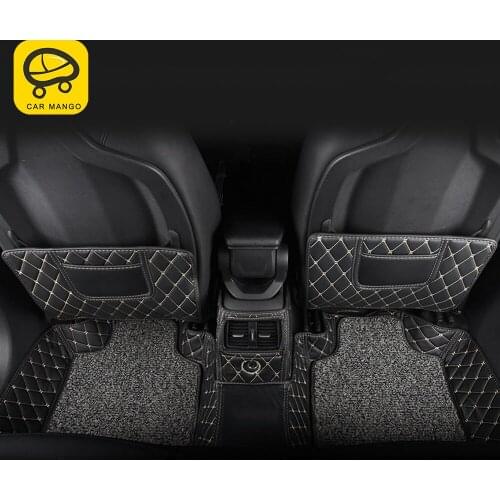 CARMANGO Car Care Seat Back Protector Cover PU Leather Anti-kick Mat Pad Cushion Accessories Decoration for BMW X1 F48 2016-2020