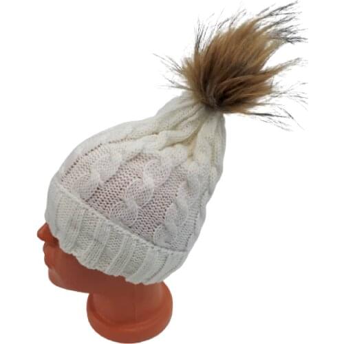 Edwol Female Shaggy Beanie Ecru