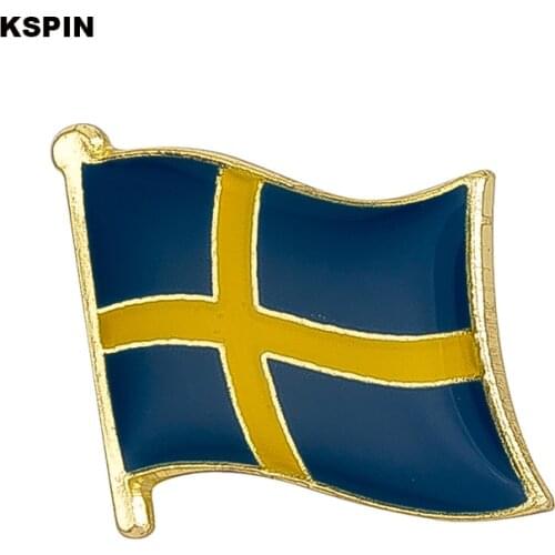 Sweden flag pin lapel pin badge 10pcs a lot Brooch Icons KS-0148