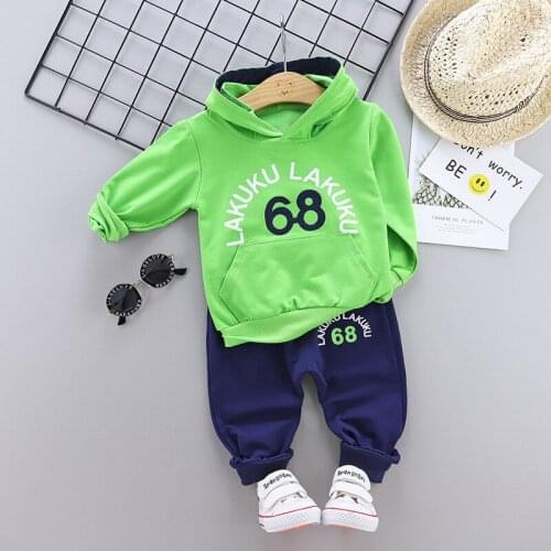 ZWF676 Toddler Boys Autumn Winter Christmas Clothes Hooded+Pant 2pcs Outfit Children Clothing Suit For Boys Clothing Sets