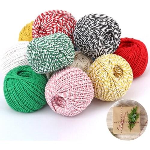 1.5mm DIY Twisted Cords Cotton Colorful Cord Rope Beige Twisted Craft Macrame String DIY Home Textile Wedding Decorative 75meter