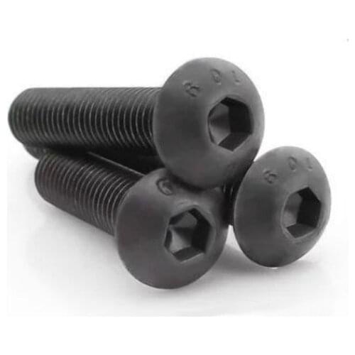 50 pcs/lot M2 M2.5 M3 M4 10.9 class ISO7380 Carbon steel Hex socket button head cap screws