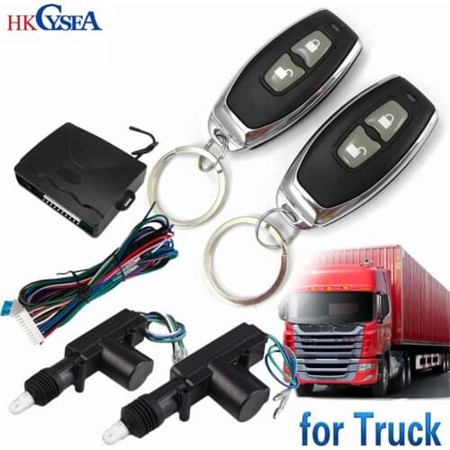 HKCYSEA 2 Door Vehicle Car Remote Control Keyless Entry System 24 Volt for Truck Central Door Lock M615-8110