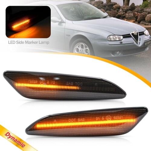 For Alfa Romeo 147 156 Lancia Delta 3 Ypsilon Fiat Tipo LED Sequential Side Marker Lamps Turn Signal Blinker Indicators hatch