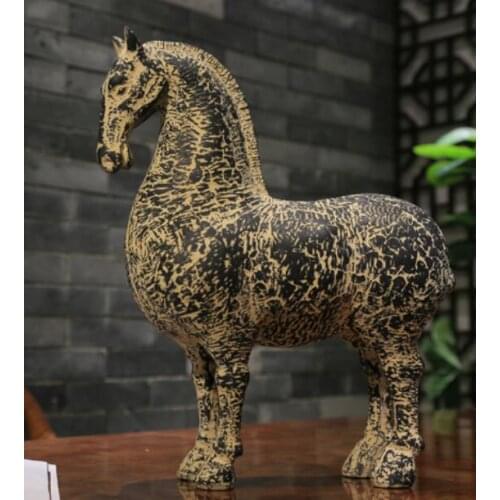 Classical household jewelry style decoration gifts decoration window Bo antique shelf horse Room Handicraft decorative props Cra