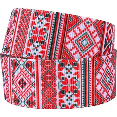 Grosgrain Ribbons with Christmas Aztec design 50yards/lot