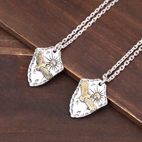 S925 Sterling Silver Takahashi Goro Handmade Eagle Pendant Fashion Male And Female Retro Thai Silver Pendant