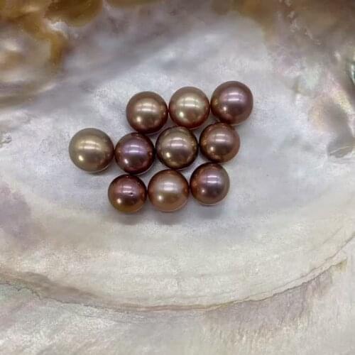 Fashion Natural AA 12-13mm dark purple round loose beads no hole for jewelry making