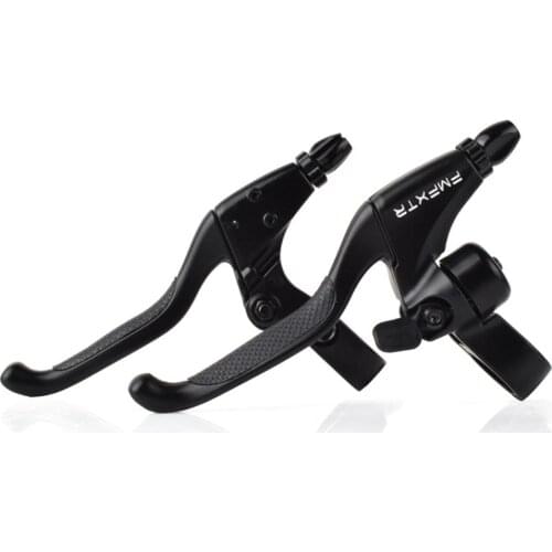 MTB Road Bike Brake Lever Set Aluminum Alloy Bicycle Handle 2-finger Left & Right With Bell V-brake Outdoor Cycling Accessories