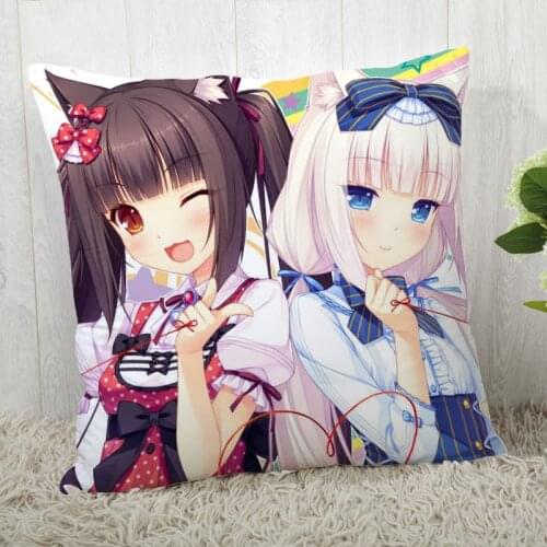 Fall Decorrations Nekopara Pillowcase Printed Anime Pillowcase Grils Decorative Pillowcase Gift Anime Pillow Body