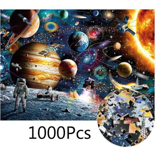 2021 New 1000 Pieces Space Puzzle Space Planets Paper Jigsaw Puzzles Educational Toy for Adults Kids Planet Jigsaw Puzzle Toy