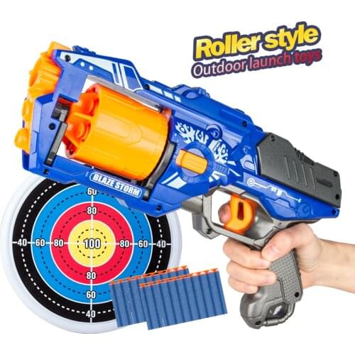 2020 New Arrival Rotate Barrel Manual Soft Bullet Gun Suit for Nerf Bullets Toy Pistol Gun Dart Blaster Toys for Children