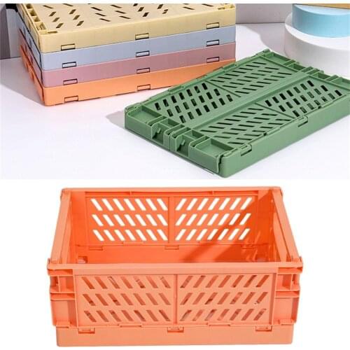 Simple And Creative Foldable Desktop Storage Box Mini Baskets PP Shelf Home Storage Bin Organizer Stacking Folding Baskets