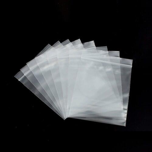 PVC Zip Lock Bags Rectangle Transparent Clear Packing (Useable Space: 7.4x6cm) 8.3cm x 6cm, 50 PCs