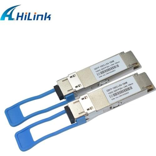 Free shipping Ethernet links 100G QSFP28 LR4 SMF LC Connector 1310nm 10km Gbic Module