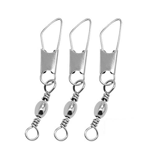 30Pcs/pack Barrel Fishing Swivels Solid Rings Fishing Pin Line Connector with Interlock Snap Swivels Tackle Tool New