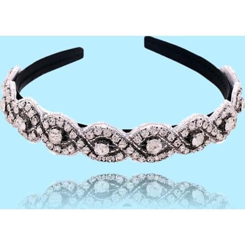 ZMS28-FG wedding rhinestone hair accessories bridal tiara headpieces silver headband wedding hair jewelry Bride Headdress