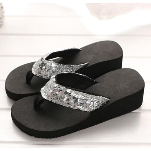 Rhinestone Women Slippers Flip Flops Summer Women Crystal Bling Beach Slides Sandals Casual Shoes Slip On Slipper Bath Shoes