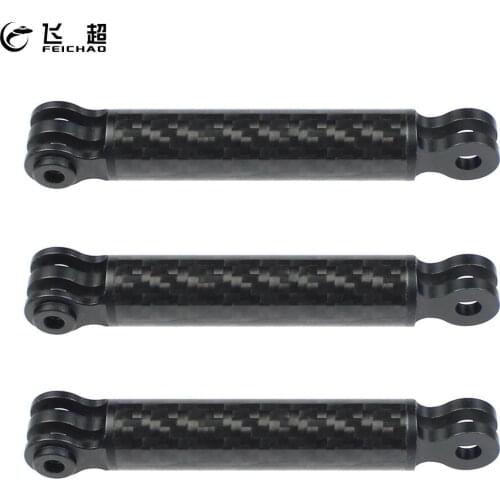 3x 3.85" Helmet Extension Arm Selfie Hand Grip Lengthen Tripod Adapter for GoPro 9 8 Insta360 One R Bracket Carbon Fiber Rod