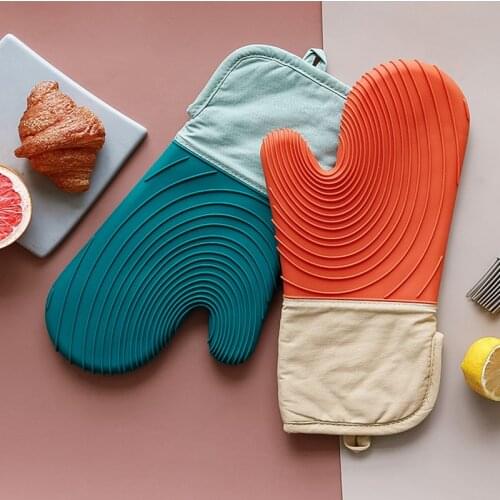 Thicken Silicone Glove High Quality Microwave Baking Kitchen Cooking BBQ Grill Gloves Oven Mitts Gadgets Home Accessories