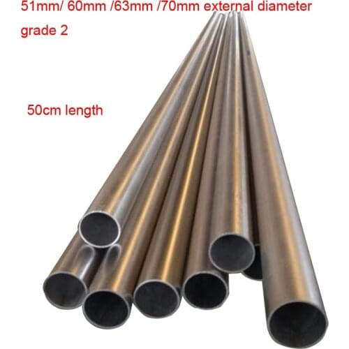 51mm 60mm 63mm 70mm grade 2 Car exhaust pipe refit titanium alloy pipe Thin-wall titanium tube ti tailpipe exhaust modification