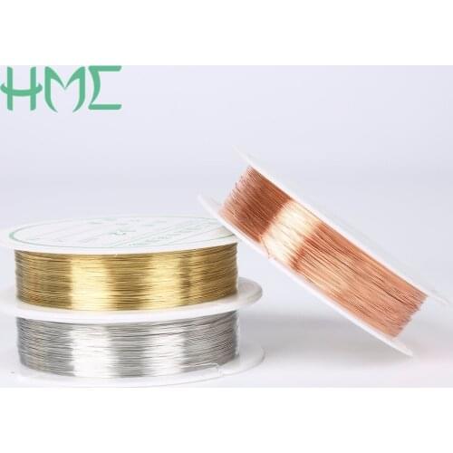 Top Quality 0.2mm/0.25mm/0.3mm/0.4mm/0.5mm/ Copper Wire Beading Wire Jewelry Findings 3 Colors