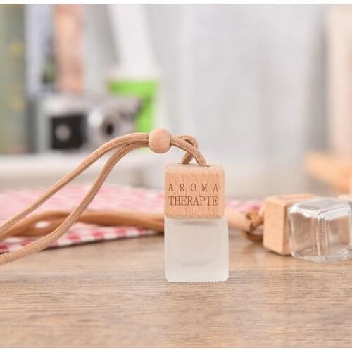 10/30pcs Empty Refillable Car Air Freshner Bottle Hanging Fragrance Diffuser Perfume Glass Bottle Car Pendant Ornament Frosted