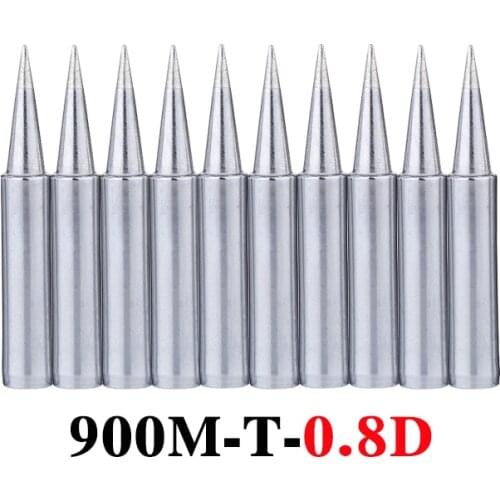 10pcs/lot Lead-free Metal Soldering Tip 900M-T-0.8D Solder Iron Welding Tips BGA Soldering Station Repair Tools