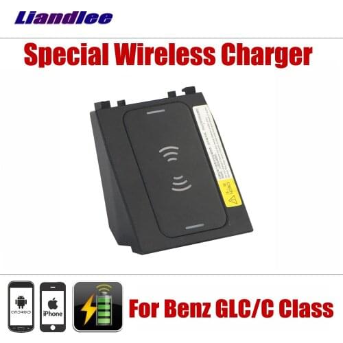 Accessories For Mercedes Benz GLC/C Class 2015-2018 Car Wireless Charger Armrest Storage For iPhone Android Phone Battery