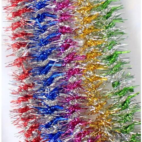 ANGRLY 78(inch) Ribbon Christmas Decoration Dark Green Tops White Edge Ribbon Garland New Year Beautiful Wedding Decoration