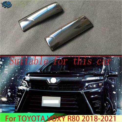 For TOYOTA VOXY R80 2018 2019 ABS Chrome piano black Interior Door Handle Cover Trims Sticker Car Interior Styling