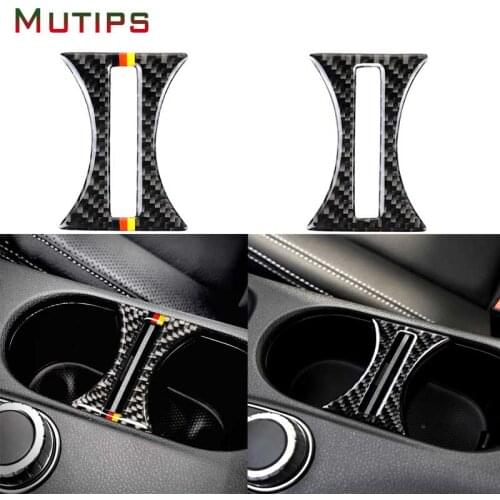 Mutips LHD RHD Carbon Fiber car accessories interior cup holder slot car sticker For Mercedes W169 W117 W156 A Class CLA GLA