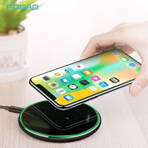 FDGAO Qi Wireless Charger USB C 15W Fast Charging Pad for Samsung S20 S10 10W Quick Charge For iPhone XS X 8 XR 11 Airpods Pro