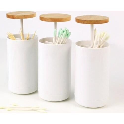 Wooden Portable Toothpick Holder Kitchen Accessories Creative Push-type Restaurant Home Storage Box Cotton Swab Boxes