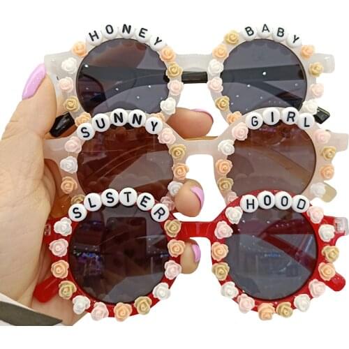 Citgeett Kids Beach Flower Letter UV400 for Boys Girls