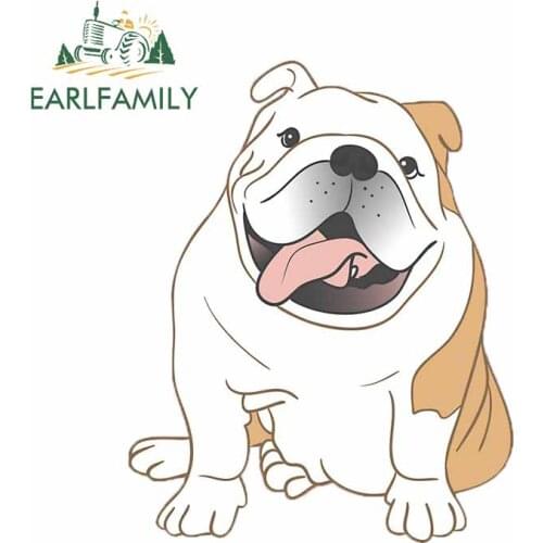 EARLFAMILY 13cm x 10.6cm For English Bulldog Repair Car Sticker Auto Refrigerator Decal Car Accessories Motorcycle Bumper Decor