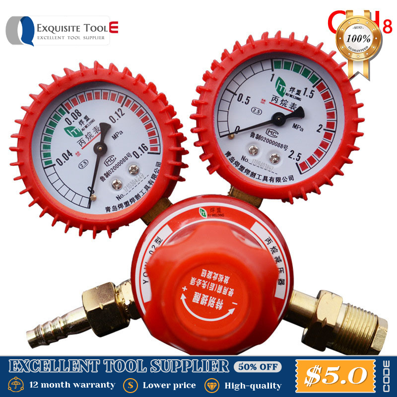 Realmote Gas Regulator Shockproof Propane Meter Pressure Reducer With Leather Case Welding And Cutting Tool