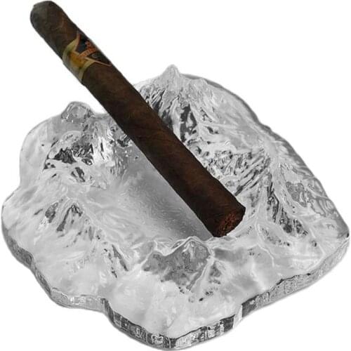 Crystal Glass Ashtray Iceberg Cigar Jar Creative Ashtrays For Bars Parties Homes