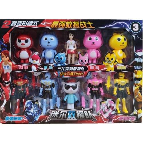 10pcs/set MiniForce Transformation Toys Agent Toys X Volt Semey Air Force Secret Commando Doll Kids Toys Christmas Gift PW053