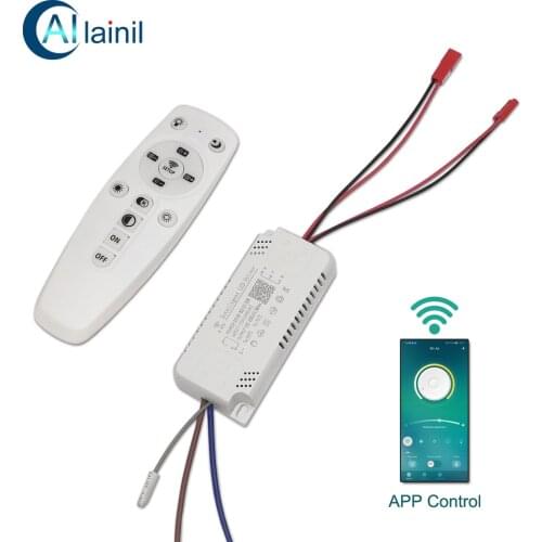 Intelligent LED Driver 2.4G remote&APP bluetooth control lighting transformer be used for dual colors LED ribbon in chandelier